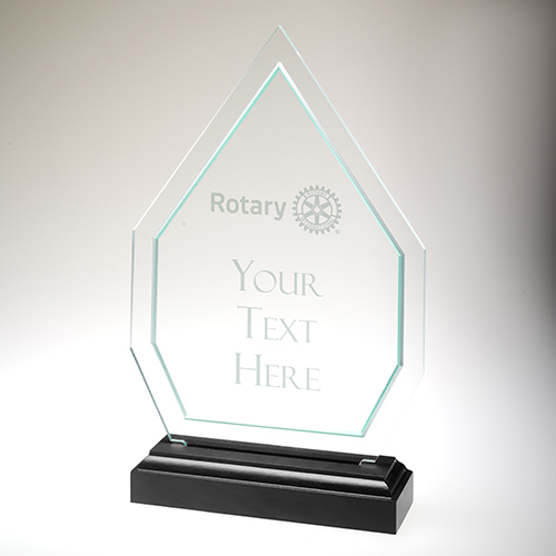 Custom Clear Acrylic Royal Diamond w/Bevel Award